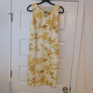 Enfocus Studio Yellow Floral Midi Dress